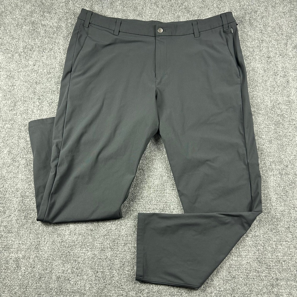 Lululemon Commission Pant Mens 42 Grey Warpstreme Classic Fit Golf Chino Golf